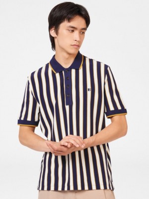 Camisa Polo Ben Sherman B by Ben Sherman Vertical Stripe Morados | 7102JIAPU