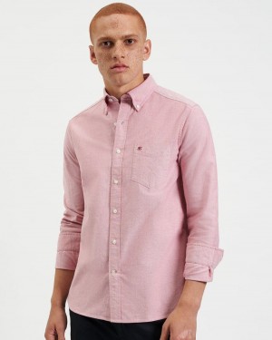 Camisas Ben Sherman Brighton Oxford Organic Rojos Claro | 0986CXTVW