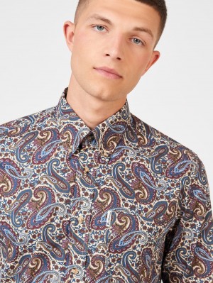 Camisas Ben Sherman Signature Paisley Multicolor | 3261ZXNHC