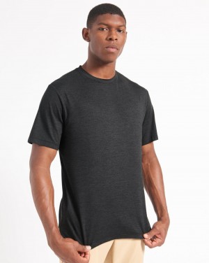 Camiseta Ben Sherman Performance Stretch Marl Negros | 5123HPKLS