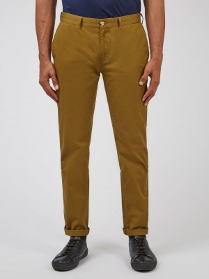 Pantalon Ben Sherman Signature Slim Stretch Chino Marrom | 7429FBQNI