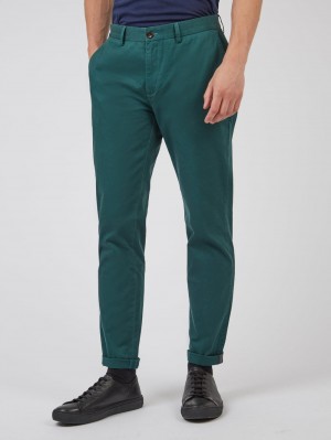 Pantalon Ben Sherman Signature Slim Stretch Chino Verdes | 1463GRBND