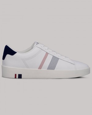 Tenis Ben Sherman Boxwell Blancos Azul Marino Rojos | 5138GFYMC