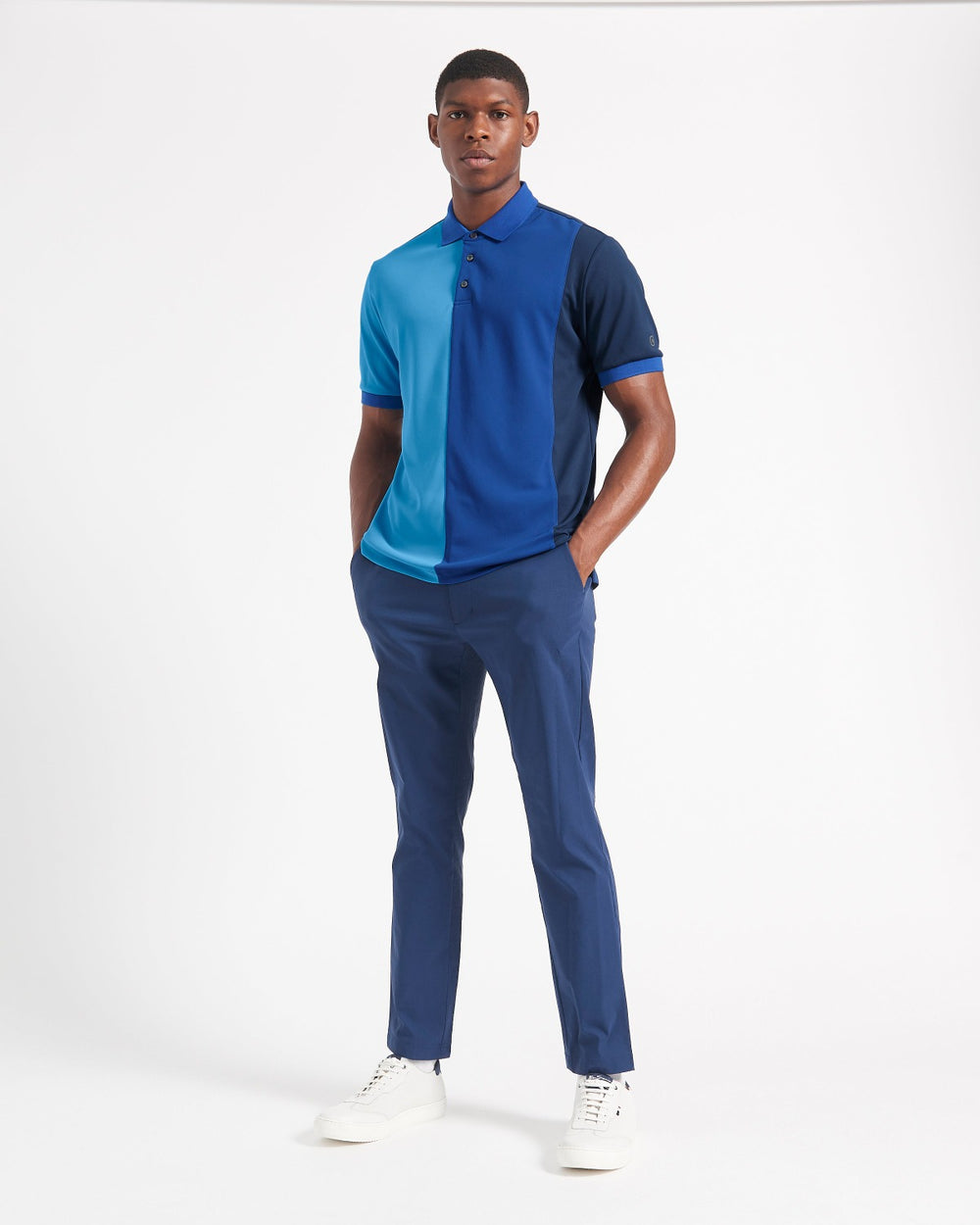 Camisa Polo Ben Sherman 360 Motion Stretch Colorblock Azules Azul Rey | 5492ORCWY