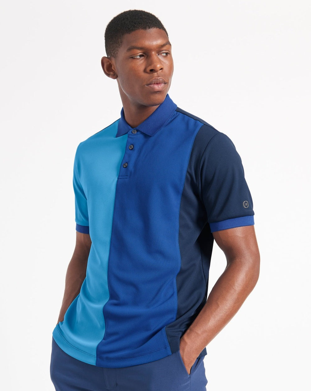 Camisa Polo Ben Sherman 360 Motion Stretch Colorblock Azules Azul Rey | 5492ORCWY