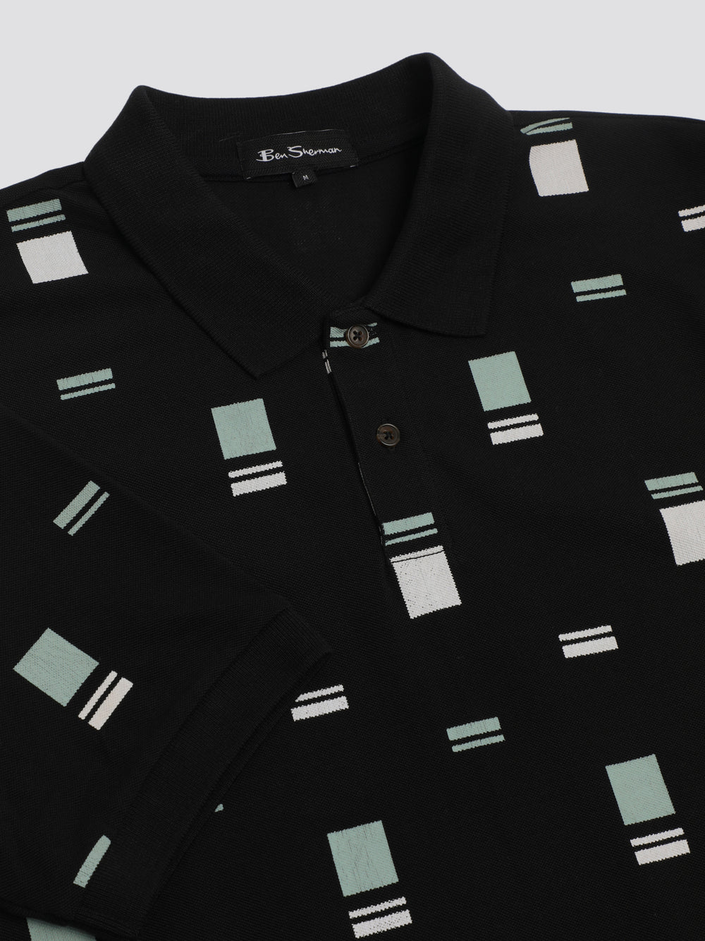 Camisa Polo Ben Sherman B by Ben Sherman Scatter Chequerboard Mod Stripe Negros | 6190AEKJO