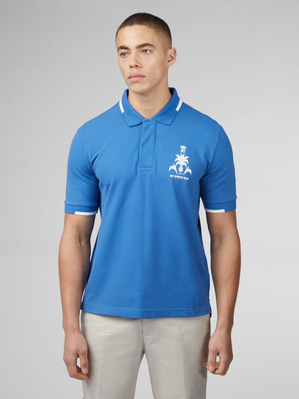 Camisa Polo Ben Sherman B by Ben Sherman Sports Club Embroidered Azules | 8452JRYAN