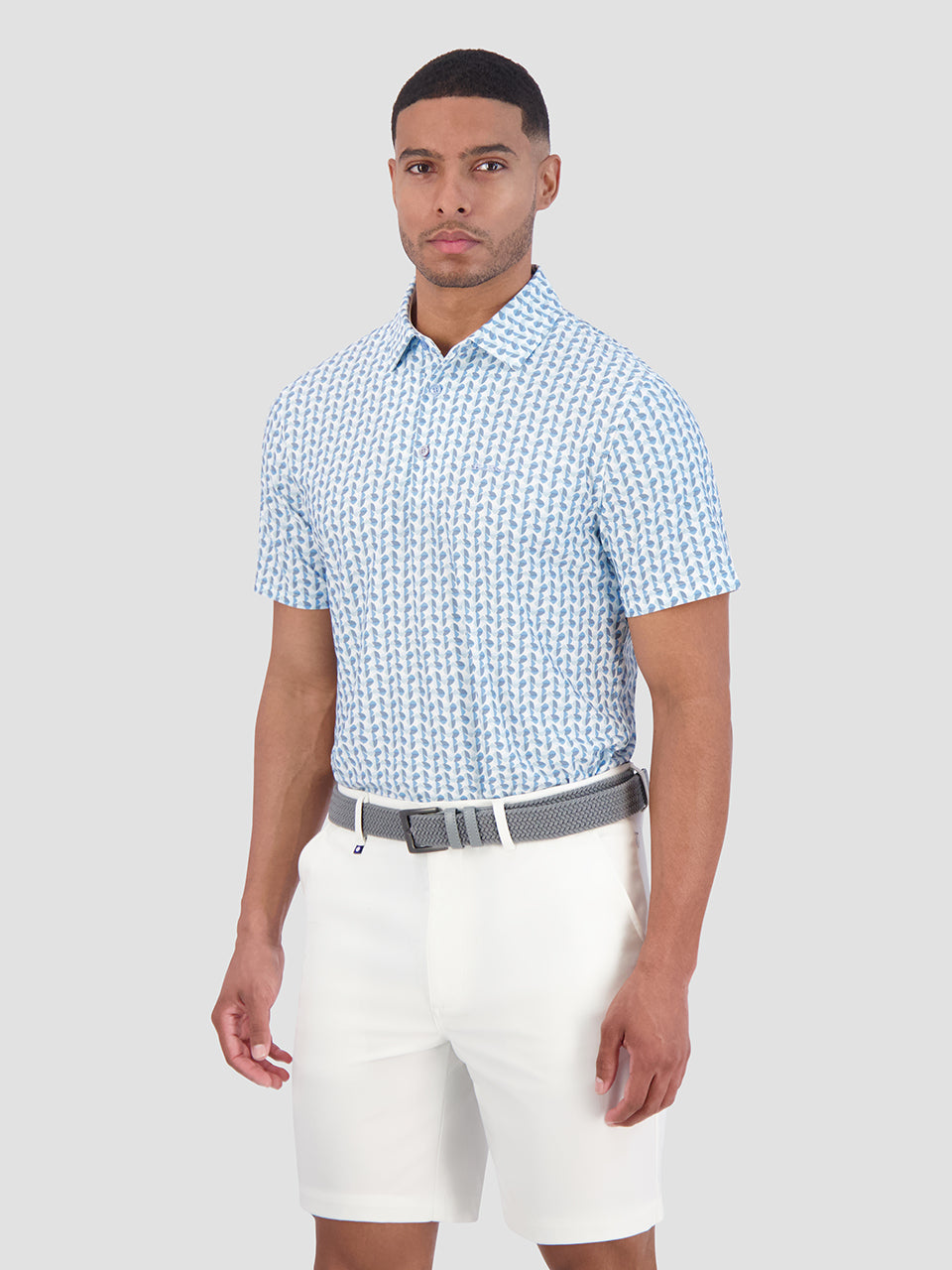 Camisa Polo Ben Sherman Bauhaus Geo Tech Jersey Sports Fit Azules | 4761YOMXC