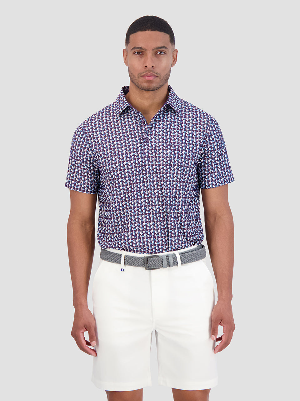 Camisa Polo Ben Sherman Bauhaus Geo Tech Jersey Sports Fit Morados | 1854SDQWP