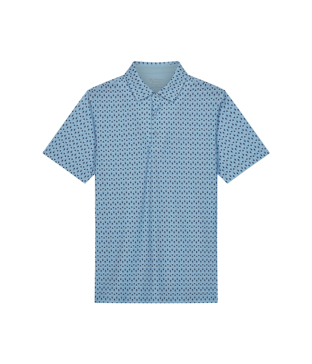 Camisa Polo Ben Sherman Chequerboard Geo Azules | 2796BZKXJ