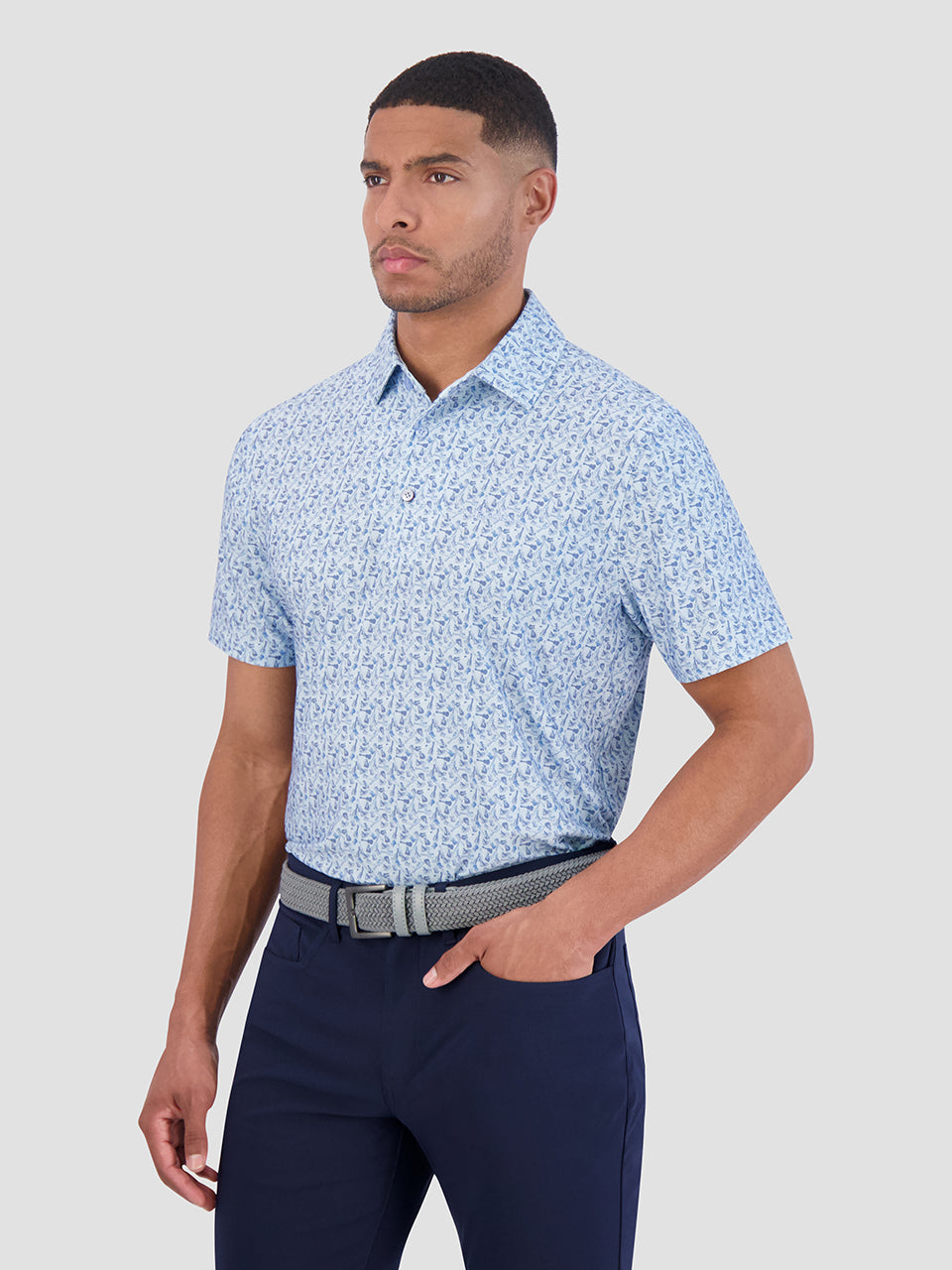 Camisa Polo Ben Sherman Mini Guitar Tech Jersey Sports Fit Azules | 2690SDAUG