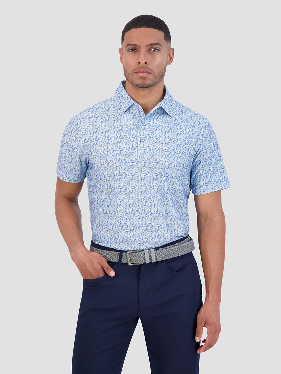 Camisa Polo Ben Sherman Mini Guitar Tech Jersey Sports Fit Azules | 2690SDAUG