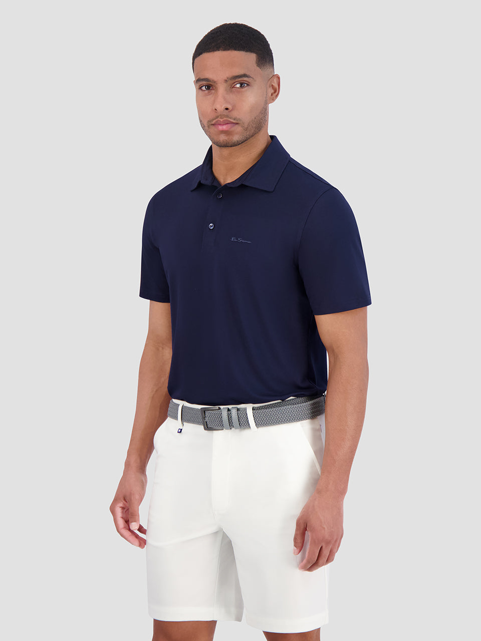 Camisa Polo Ben Sherman Solid Air Pique Sports Fit Azul Marino | 6247BQFZM