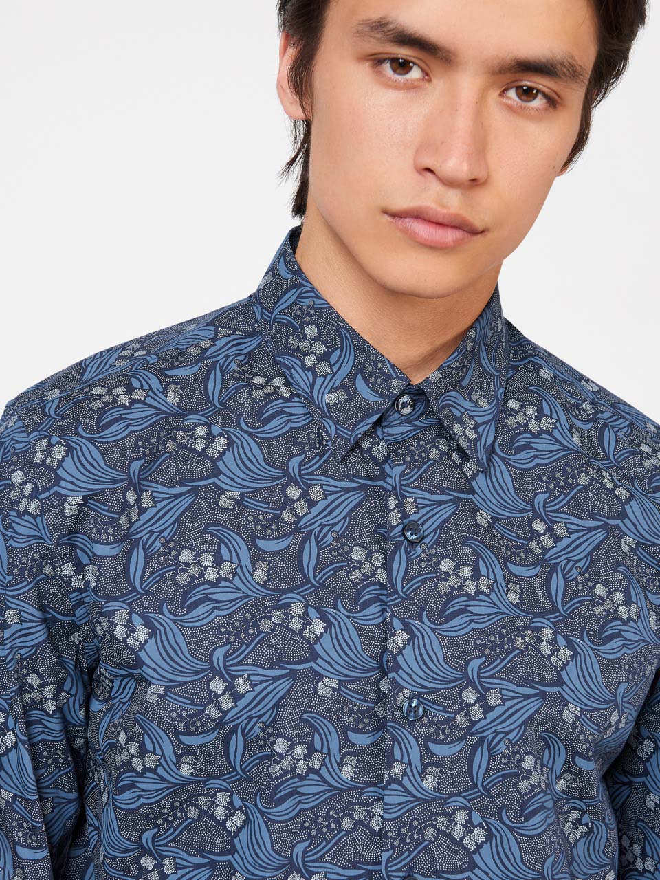 Camisas Ben Sherman Art Nouveau Floral Azul Marino | 8921OUFXA