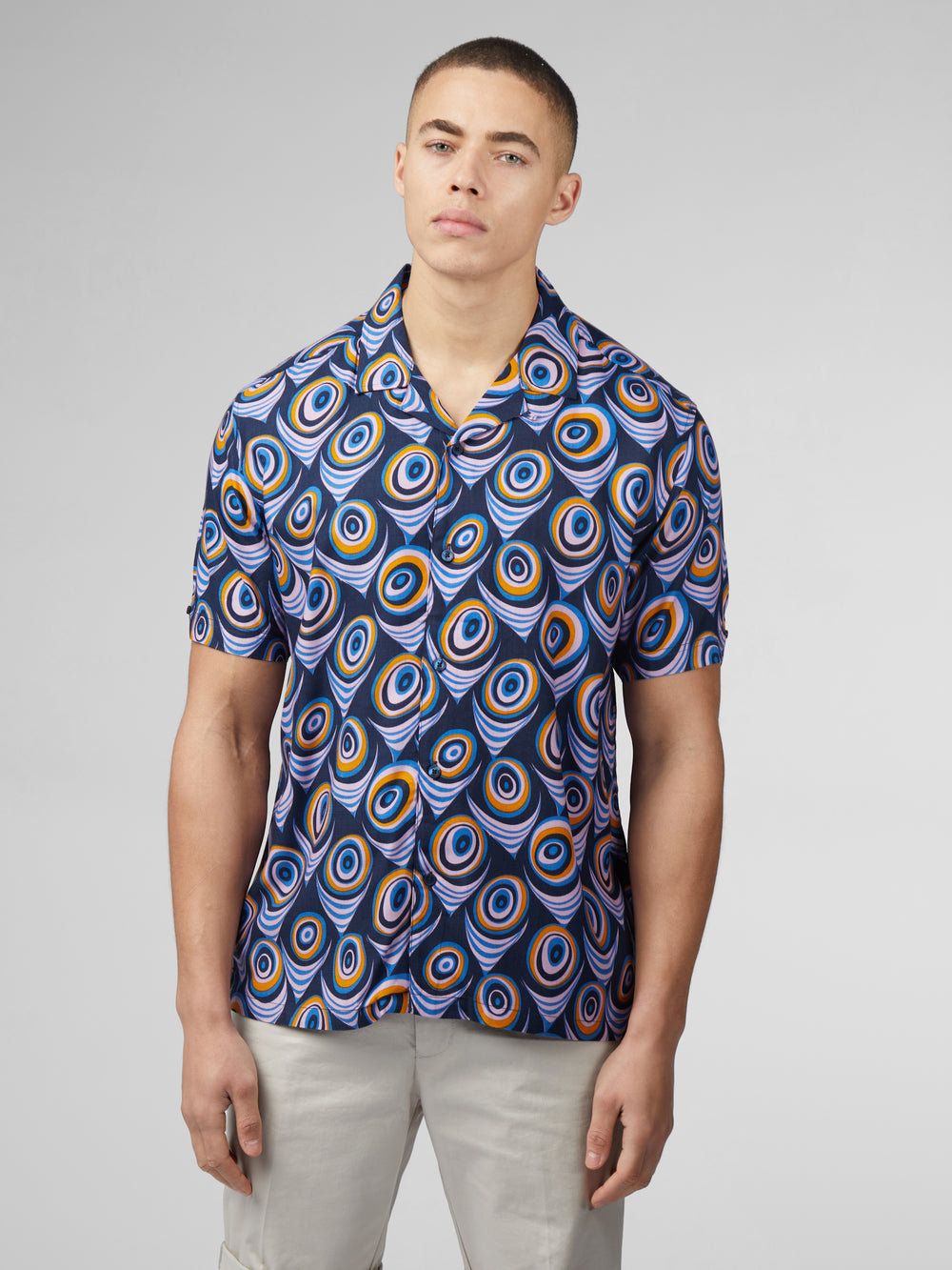 Camisas Ben Sherman B by Ben Sherman Psychedelic Print Morados | 9023VDUEI