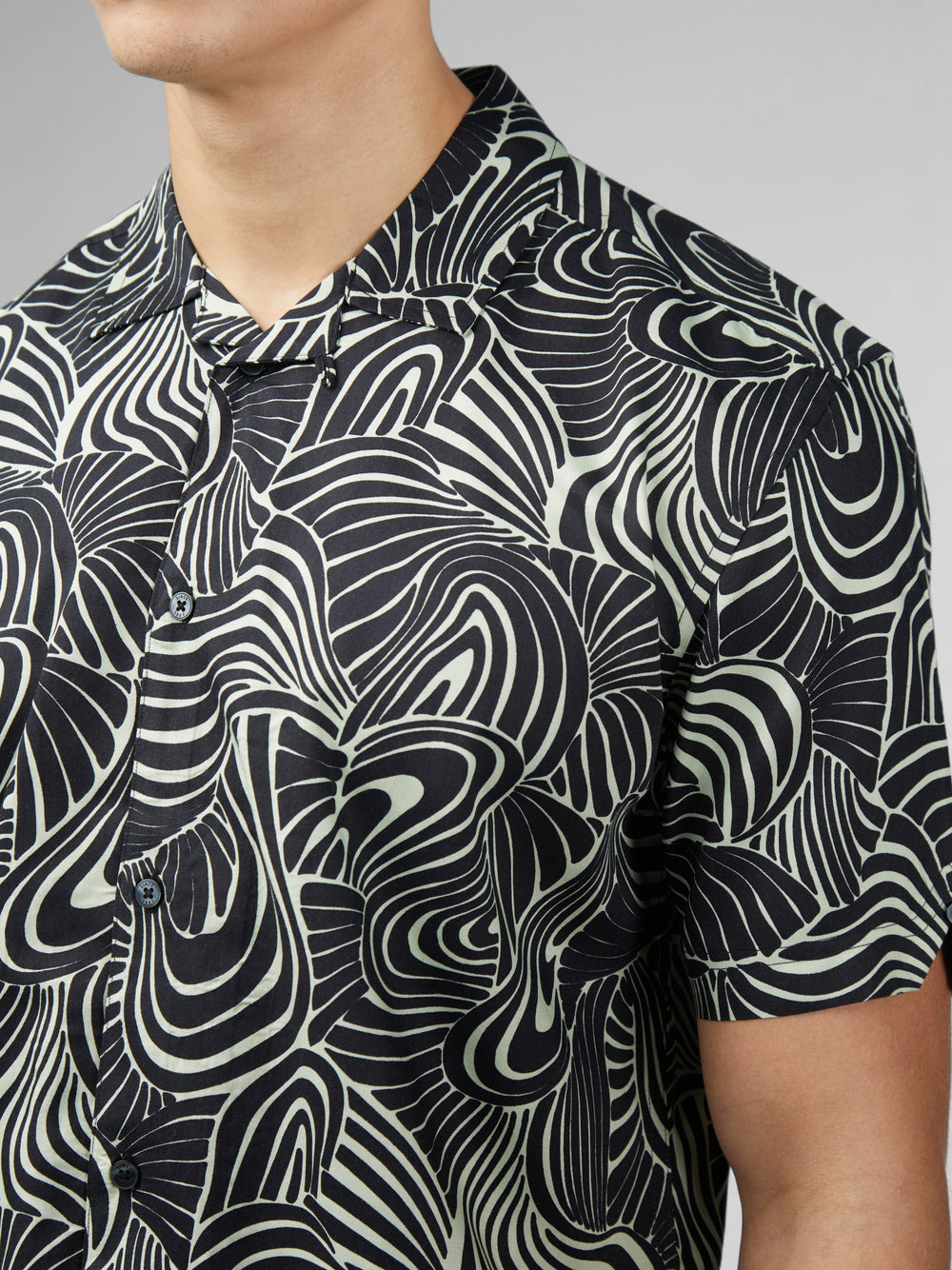 Camisas Ben Sherman B by Ben Sherman Psychedelic Swirl Print Verde Menta | 8062IKAMB