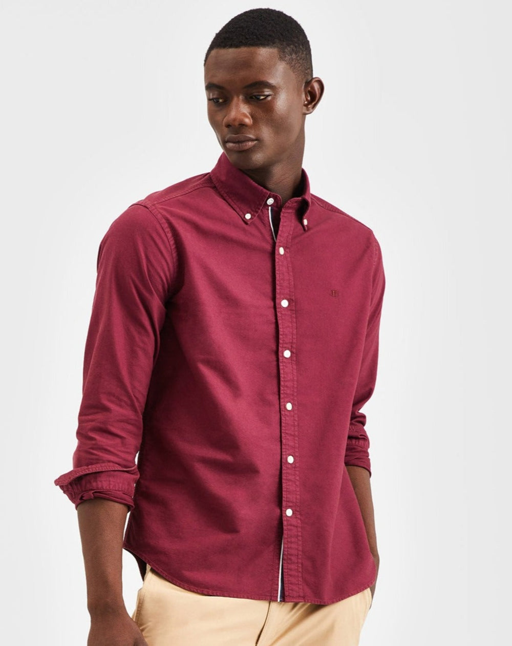 Camisas Ben Sherman Beatnik Oxford Garment Dye Vino | 3481GNJDW