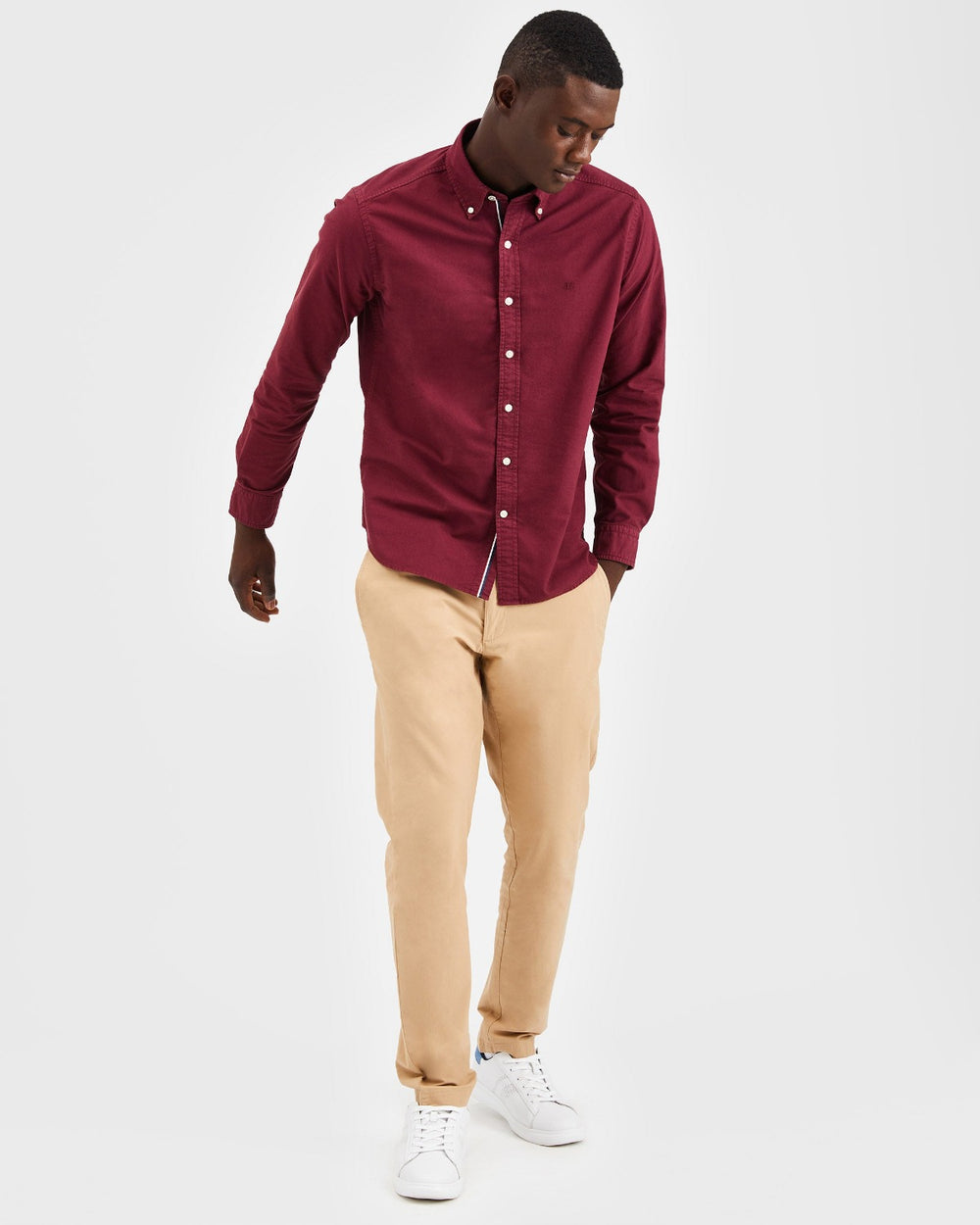 Camisas Ben Sherman Beatnik Oxford Garment Dye Vino | 3481GNJDW