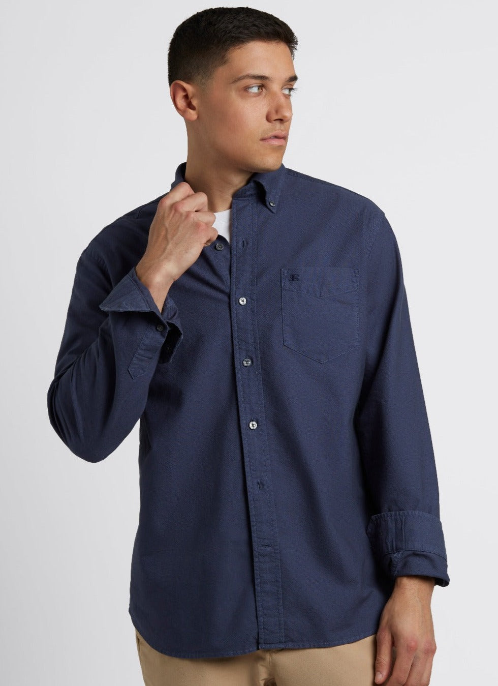 Camisas Ben Sherman Beatnik Oxford Garment Dye Azules | 4576PETXW