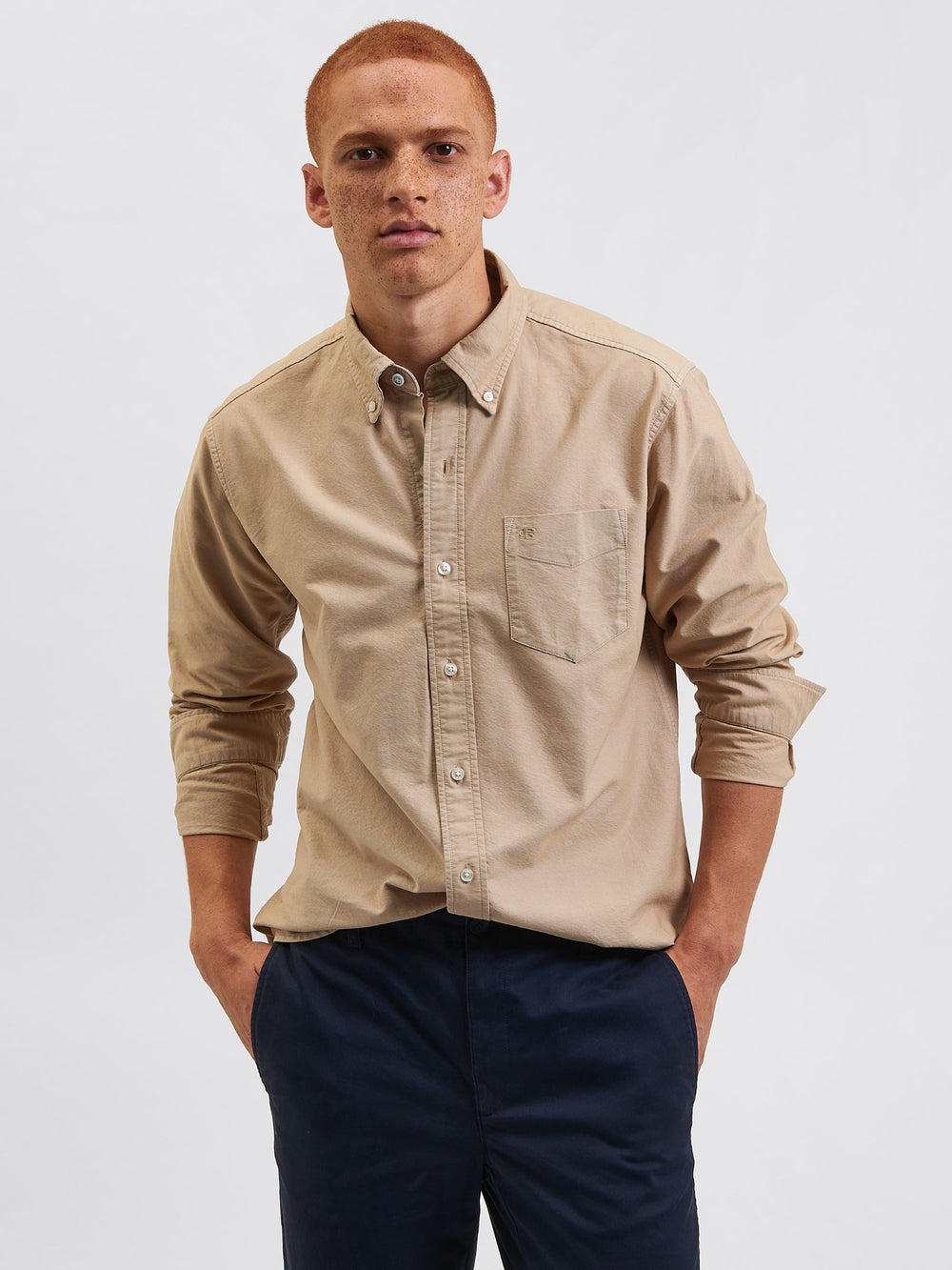 Camisas Ben Sherman Beatnik Oxford Garment Dye Grises | 4805QVHMO