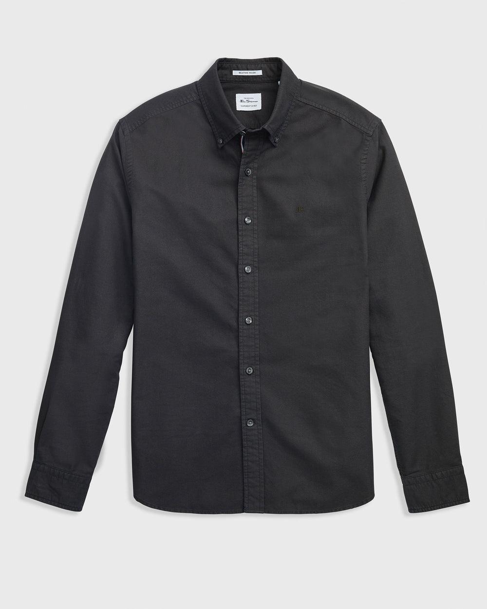 Camisas Ben Sherman Beatnik Oxford Garment Dye Negros | 4726COJBN