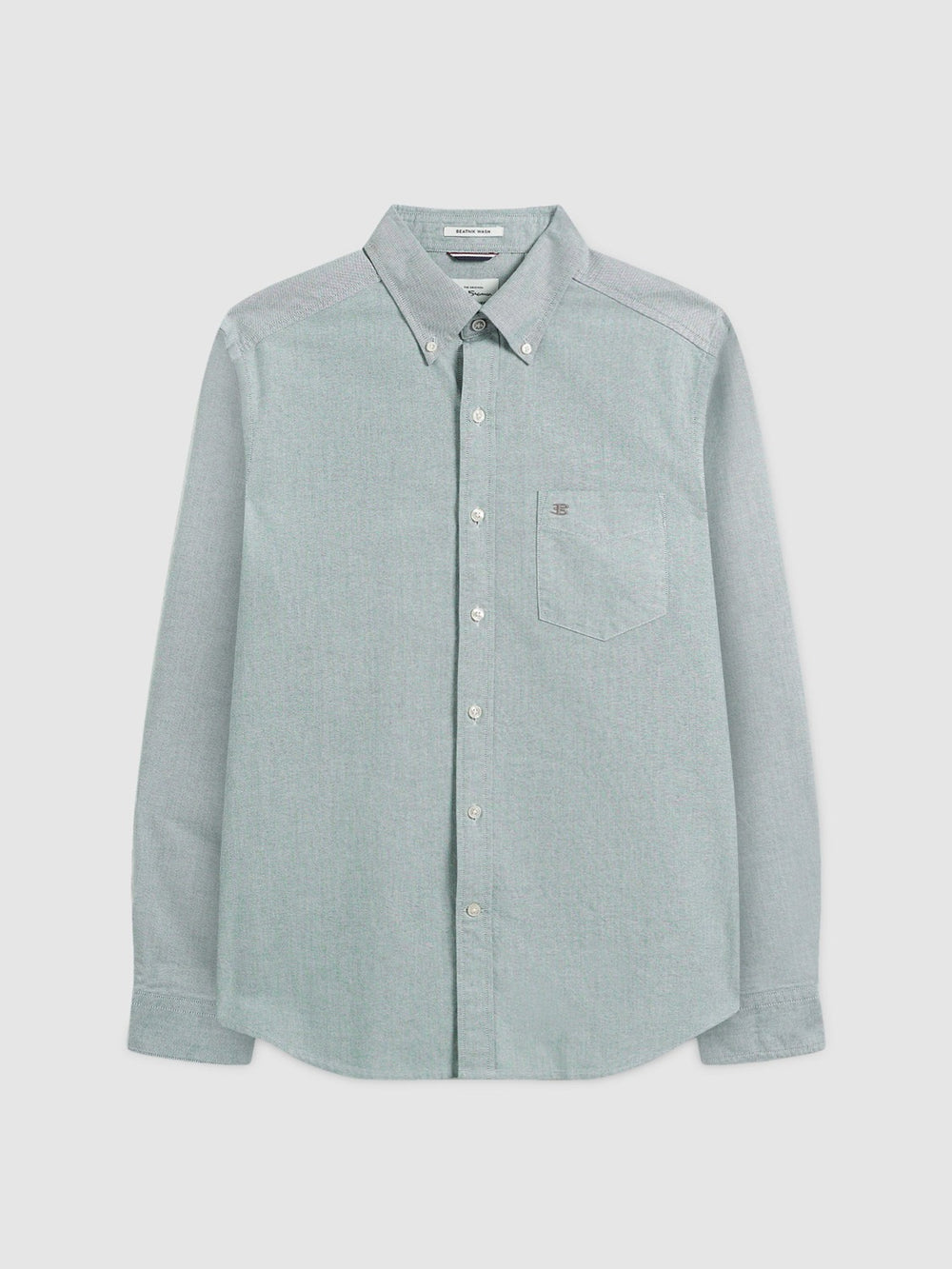 Camisas Ben Sherman Beatnik Wash Long-Sleeve Verdes | 5639UAGFS