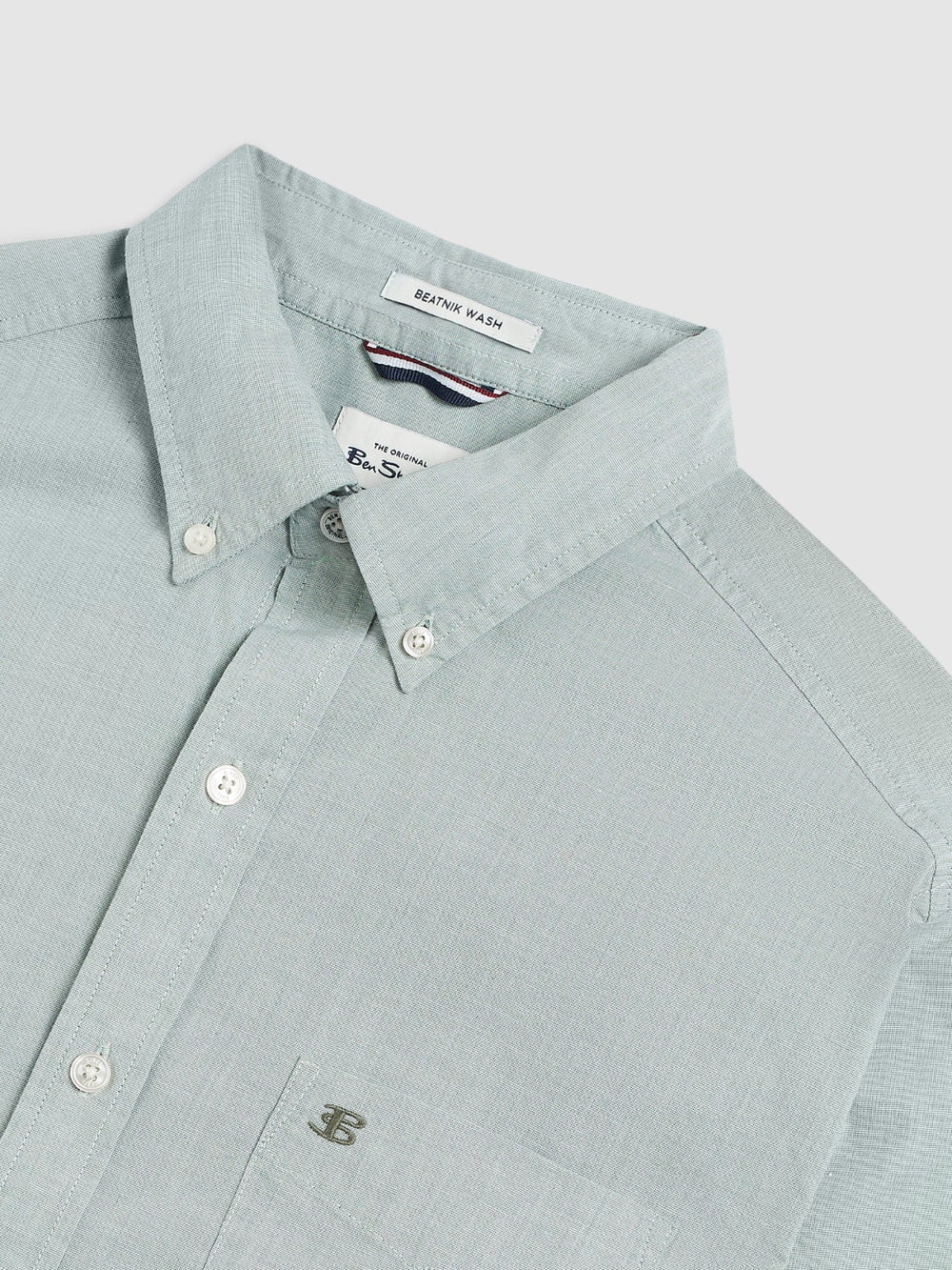 Camisas Ben Sherman Beatnik Wash Long-Sleeve Verdes | 5639UAGFS