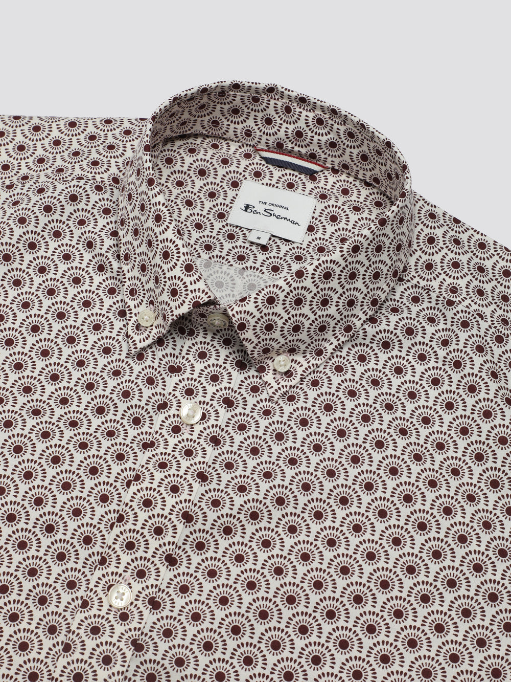 Camisas Ben Sherman Block Geo Rojos Oscuro | 8902IUXBP