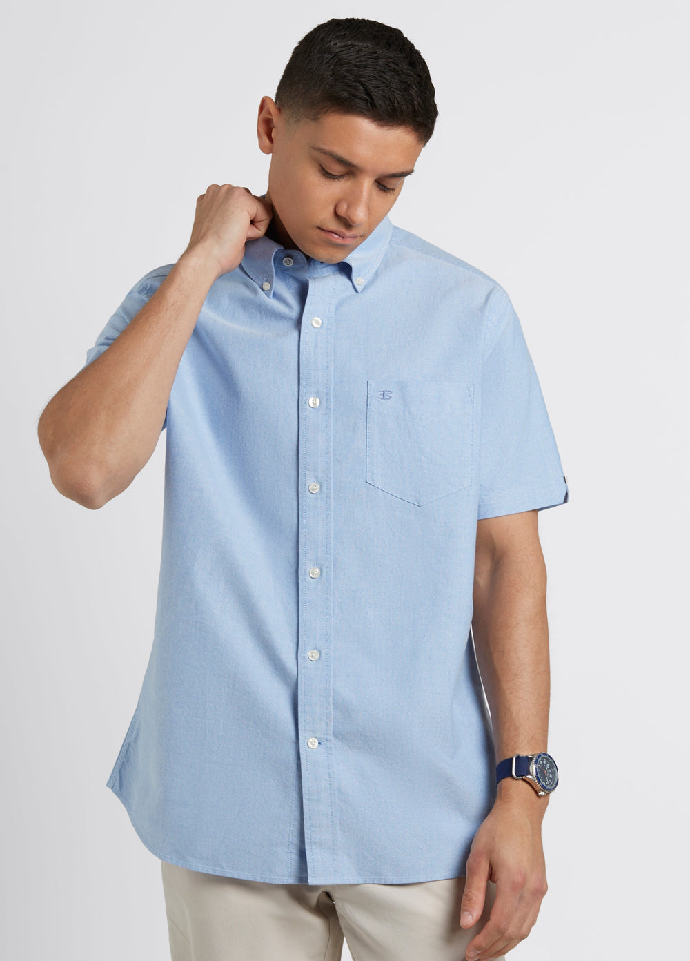 Camisas Ben Sherman Brighton Oxford Organic Azules | 0274QSDOC