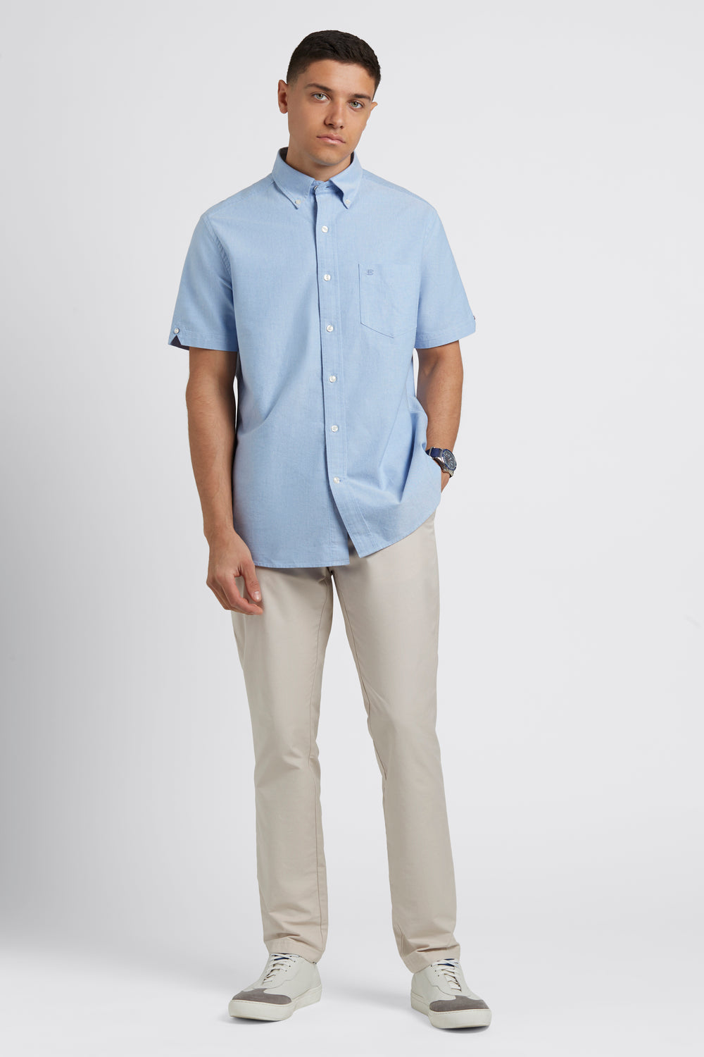 Camisas Ben Sherman Brighton Oxford Organic Azules | 0274QSDOC