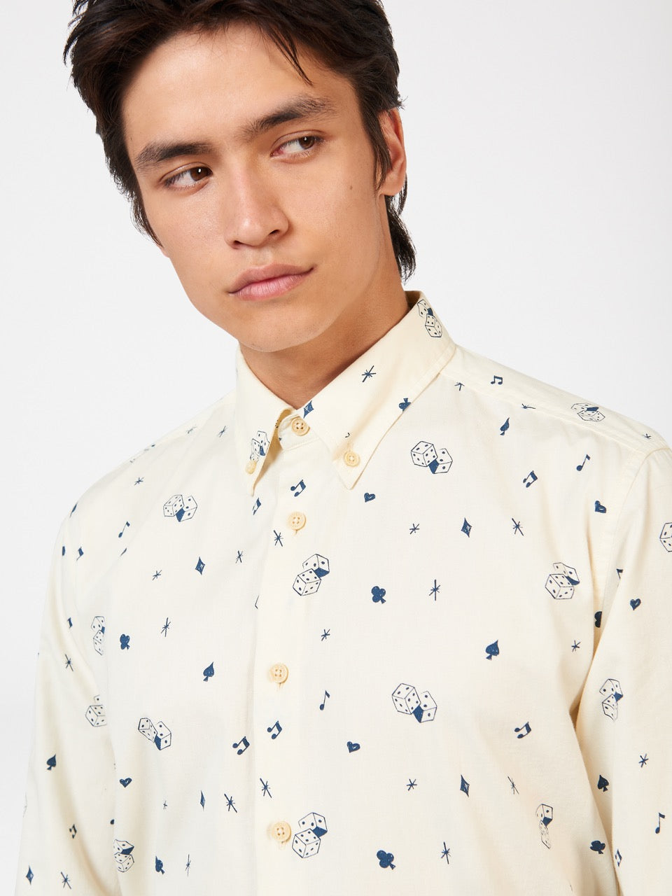 Camisas Ben Sherman Conversational Icon Blancos | 2806NJGKR