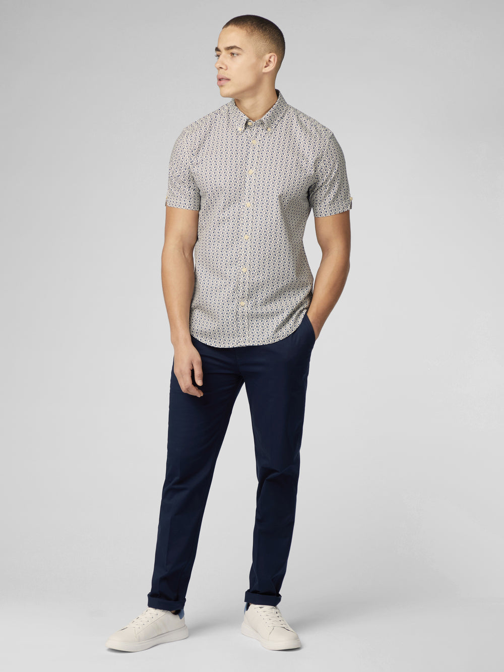 Camisas Ben Sherman Geo Wave Denim Azules | 0847WOMKG