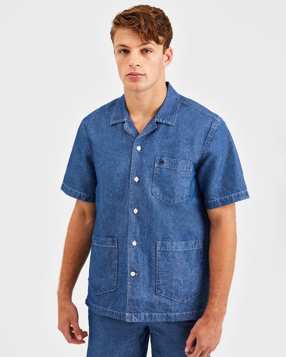 Camisas Ben Sherman Hastings Garment Dye Chambray Azules | 3851RDKUZ