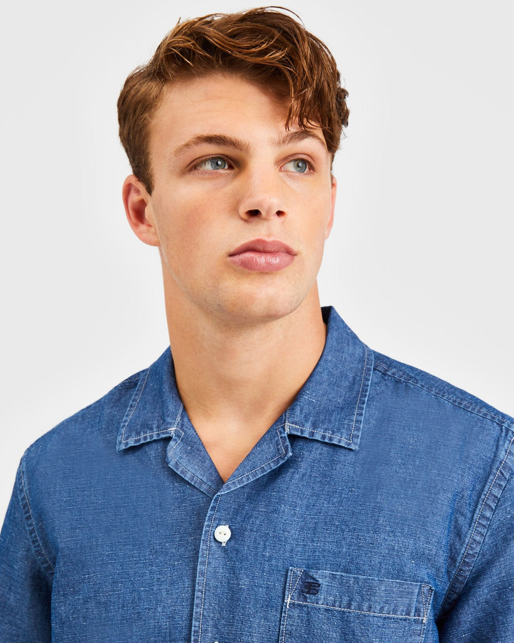 Camisas Ben Sherman Hastings Garment Dye Chambray Azules | 3851RDKUZ