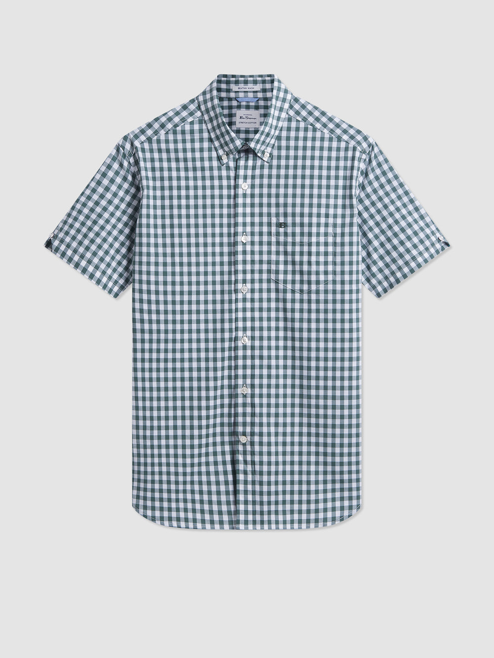 Camisas Ben Sherman House Poplin Gingham Verde Oliva | 2059MVLOK