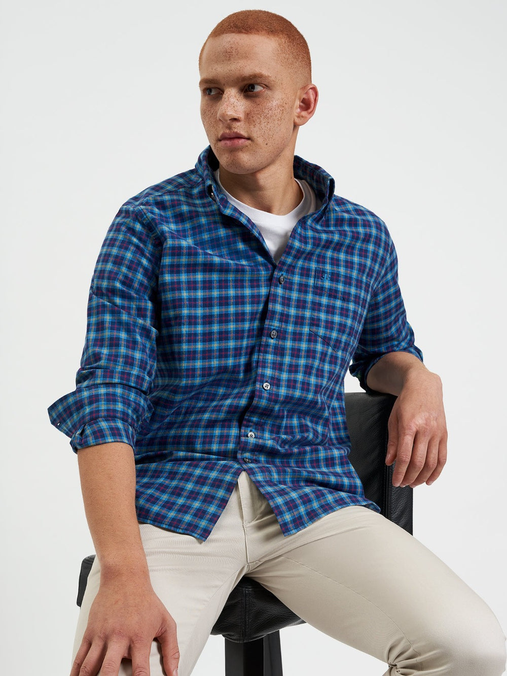 Camisas Ben Sherman House Tartan Twill Azul Marino | 4287ZKVDO