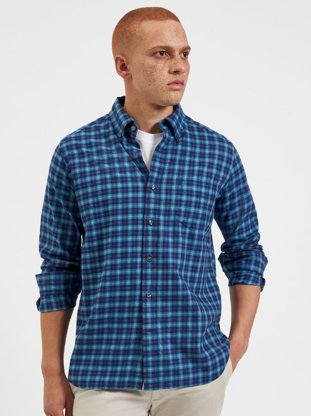 Camisas Ben Sherman House Tartan Twill Azul Marino | 4287ZKVDO