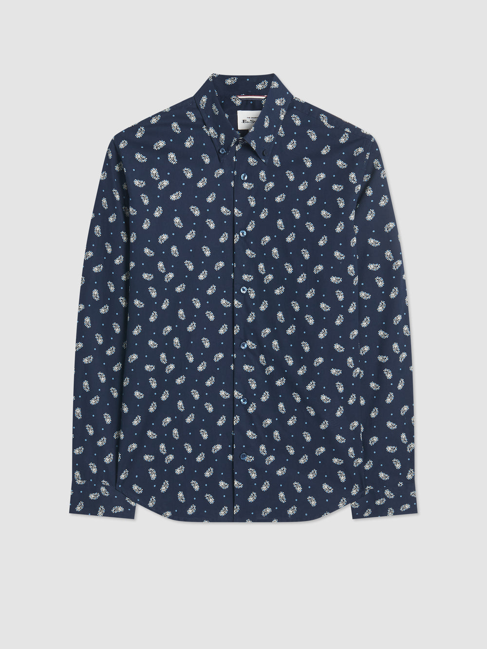 Camisas Ben Sherman Micro Paisley Azul Marino | 4985FYEZP