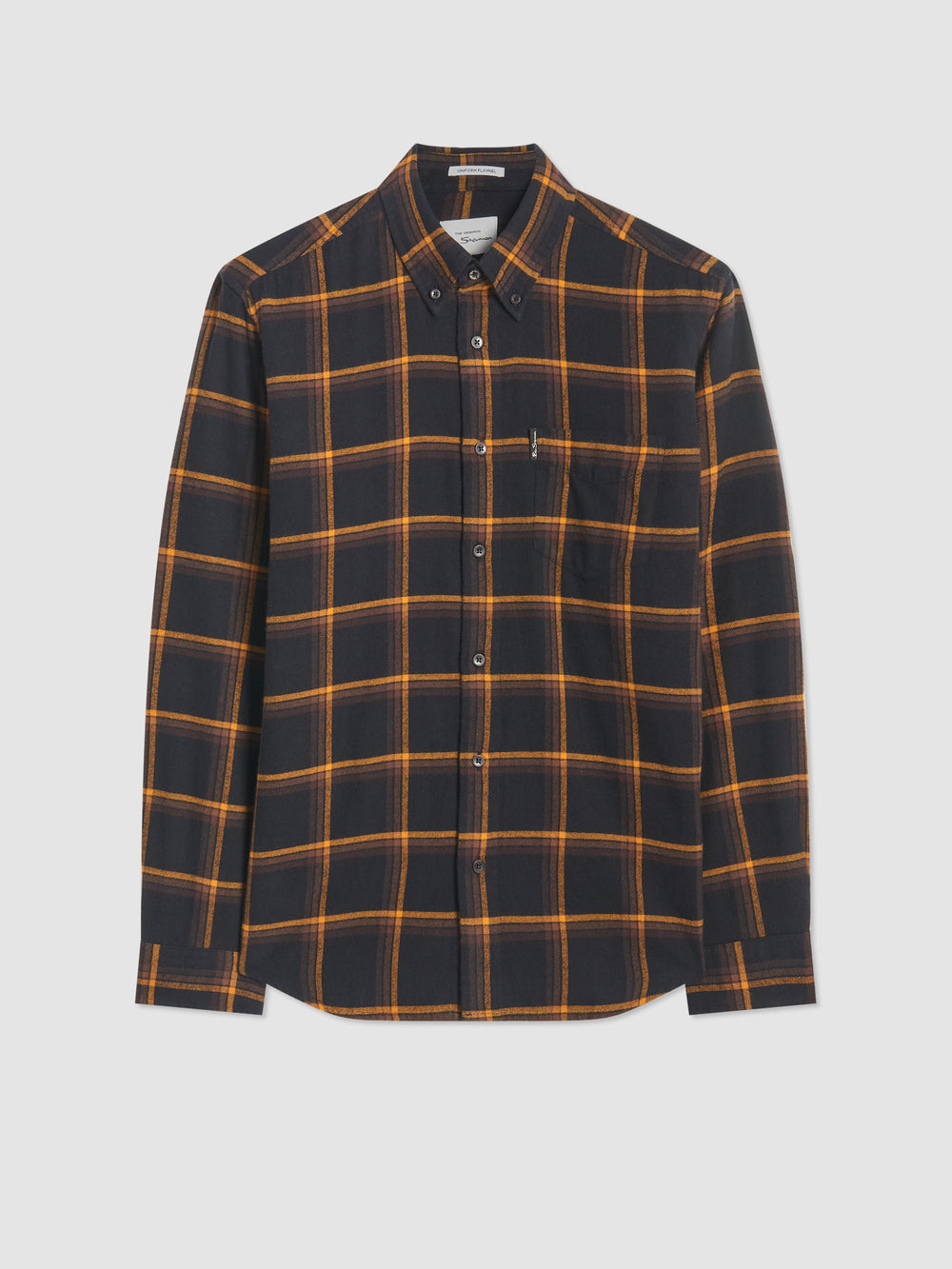 Camisas Ben Sherman Oversized Brushed Check Negros | 1609PLTVB