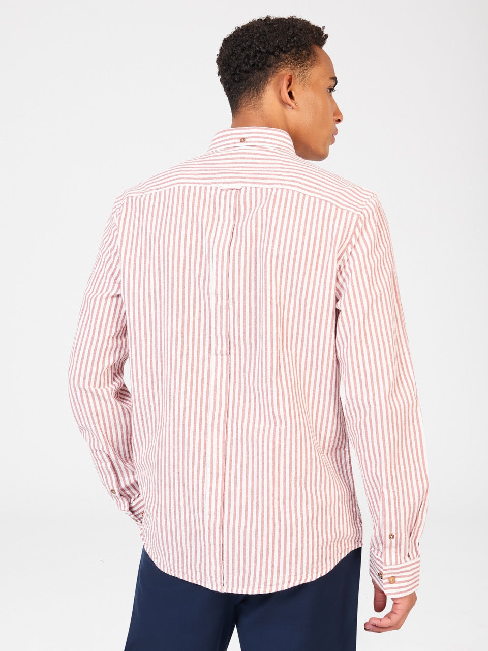 Camisas Ben Sherman Recycled Cotton Oxford Stripe Naranjas | 8931UEQKZ