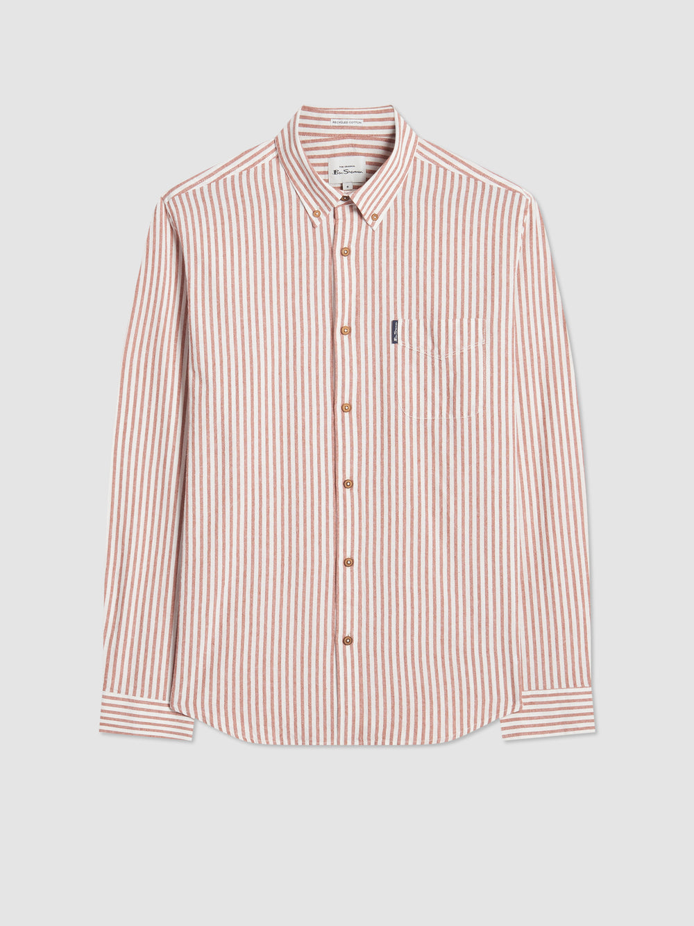 Camisas Ben Sherman Recycled Cotton Oxford Stripe Naranjas | 8931UEQKZ