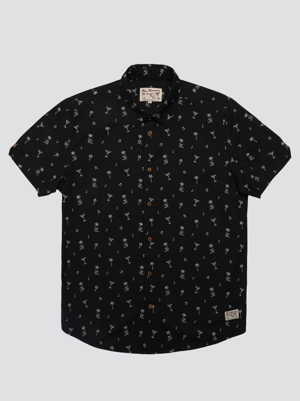 Camisas Ben Sherman Scattered Negros | 1653KBSRA