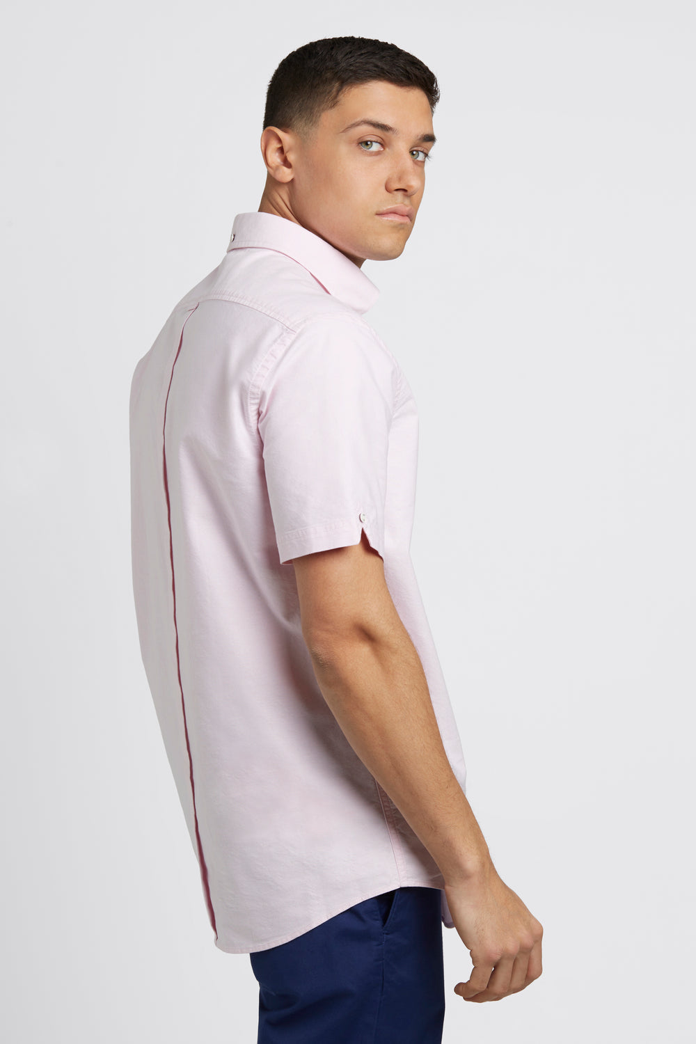 Camisas Ben Sherman Short Sleeve Brighton Oxford Organic Rosas | 6075BDLVQ