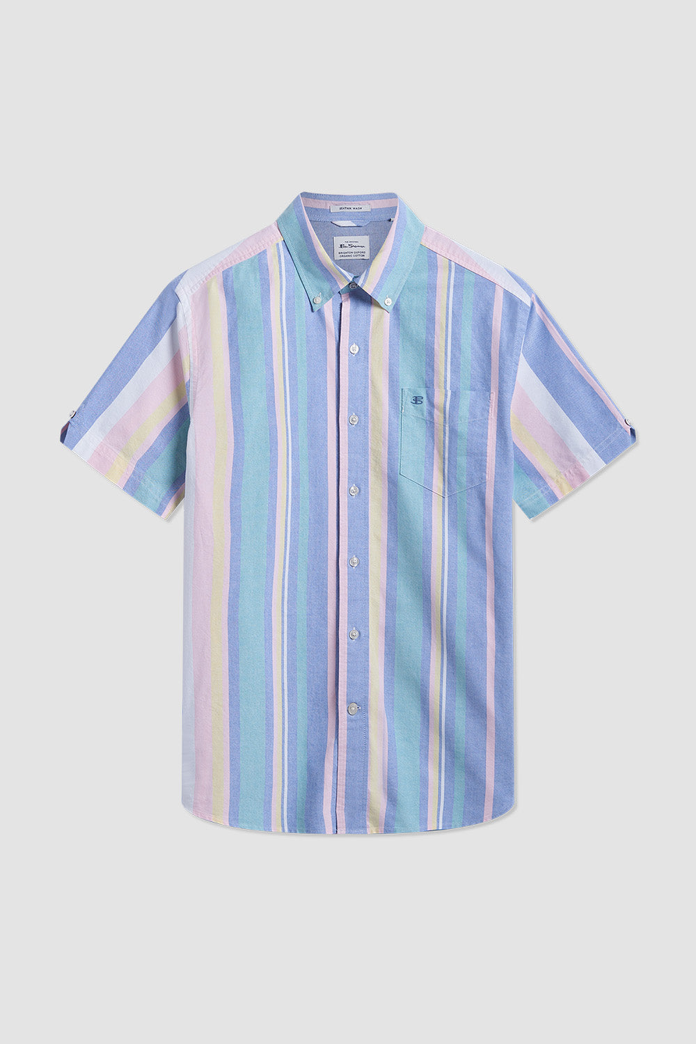 Camisas Ben Sherman Short Sleeve Brighton Oxford Organic Stripe Multicolor | 2354KUXSL