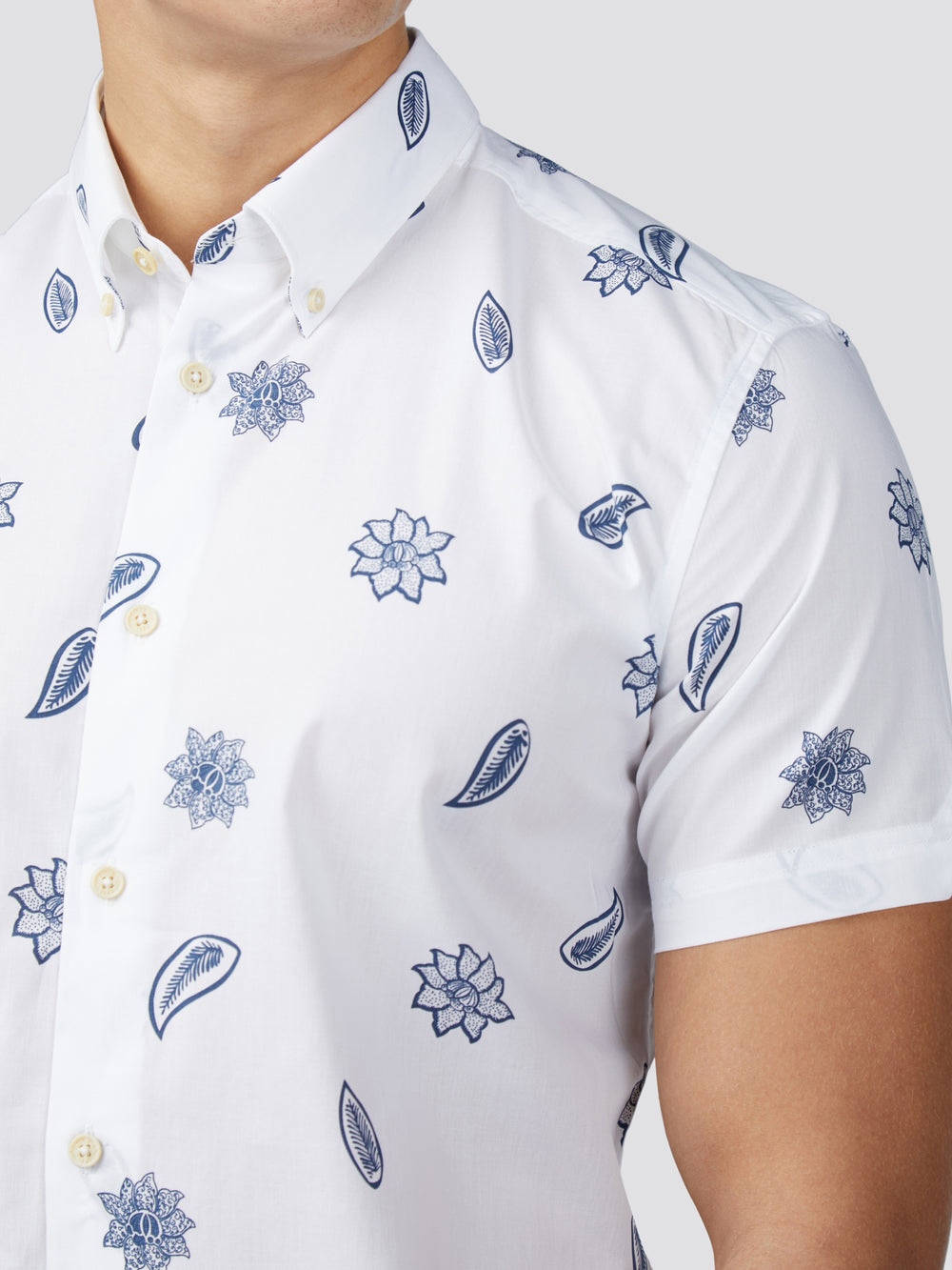 Camisas Ben Sherman Signature Floral Blancos | 0863VGZBU