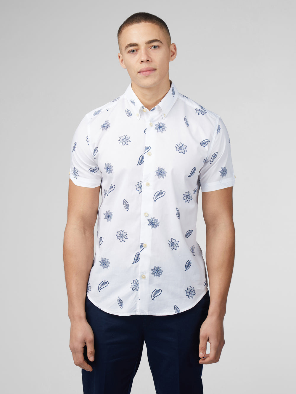 Camisas Ben Sherman Signature Floral Blancos | 0863VGZBU