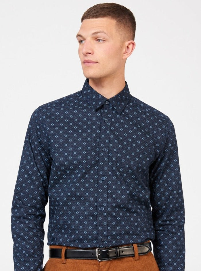 Camisas Ben Sherman Signature Geo Azules | 1425DGHCO