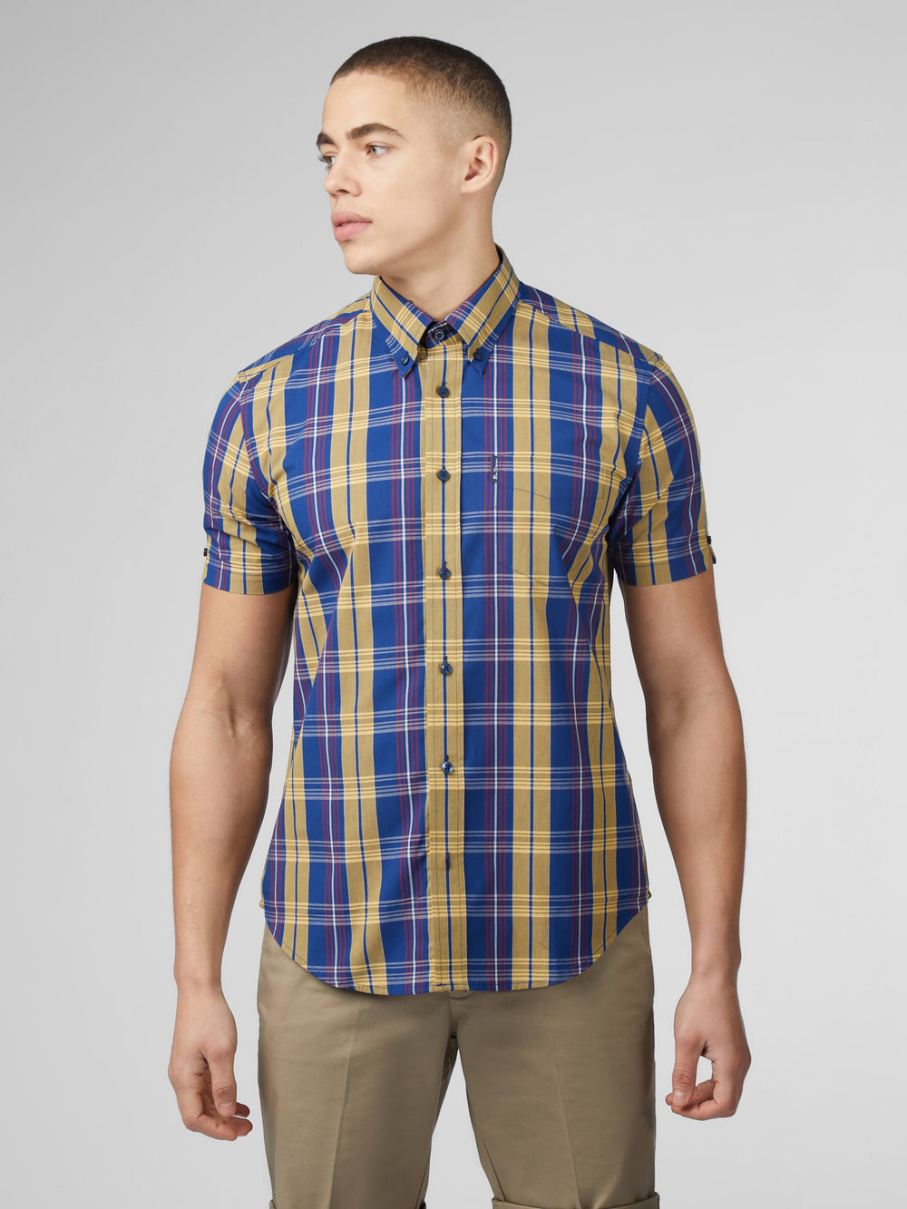 Camisas Ben Sherman Signature Irregular Check Azules | 5249OLQWG