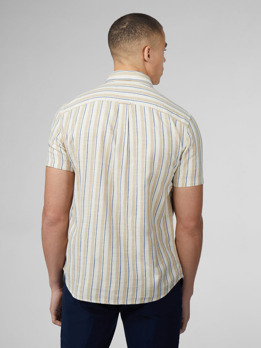 Camisas Ben Sherman Signature Mod Stripe Blancos | 3857DTCGI