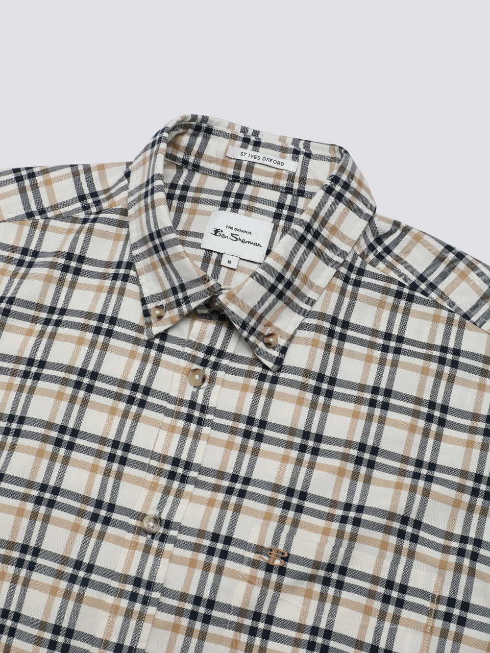 Camisas Ben Sherman Signature Oxford Check Blancos | 5163GHNRK